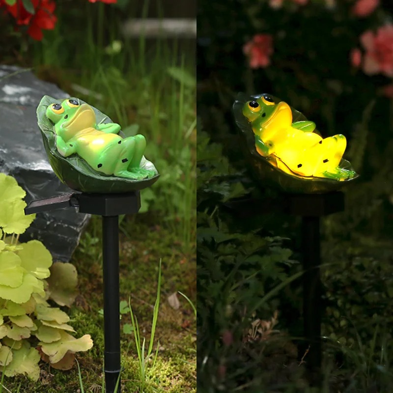 Outdoor Lighting Decor Ideas - Lazy Frog Solar LED Garden Stake