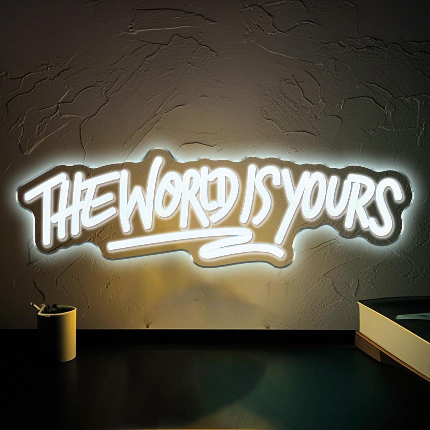 Wedding Lighting And Decor - The World is Yours Neon Sign