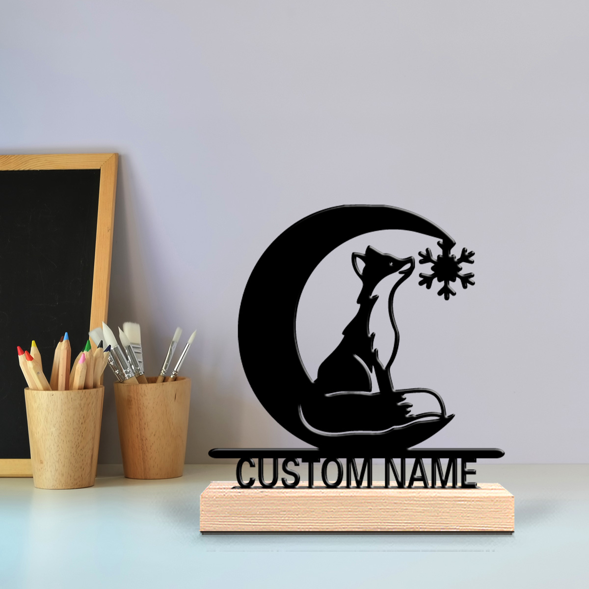 Wedding Lighting And Decor - 1pc Fun Personalized Custom fox Wooden