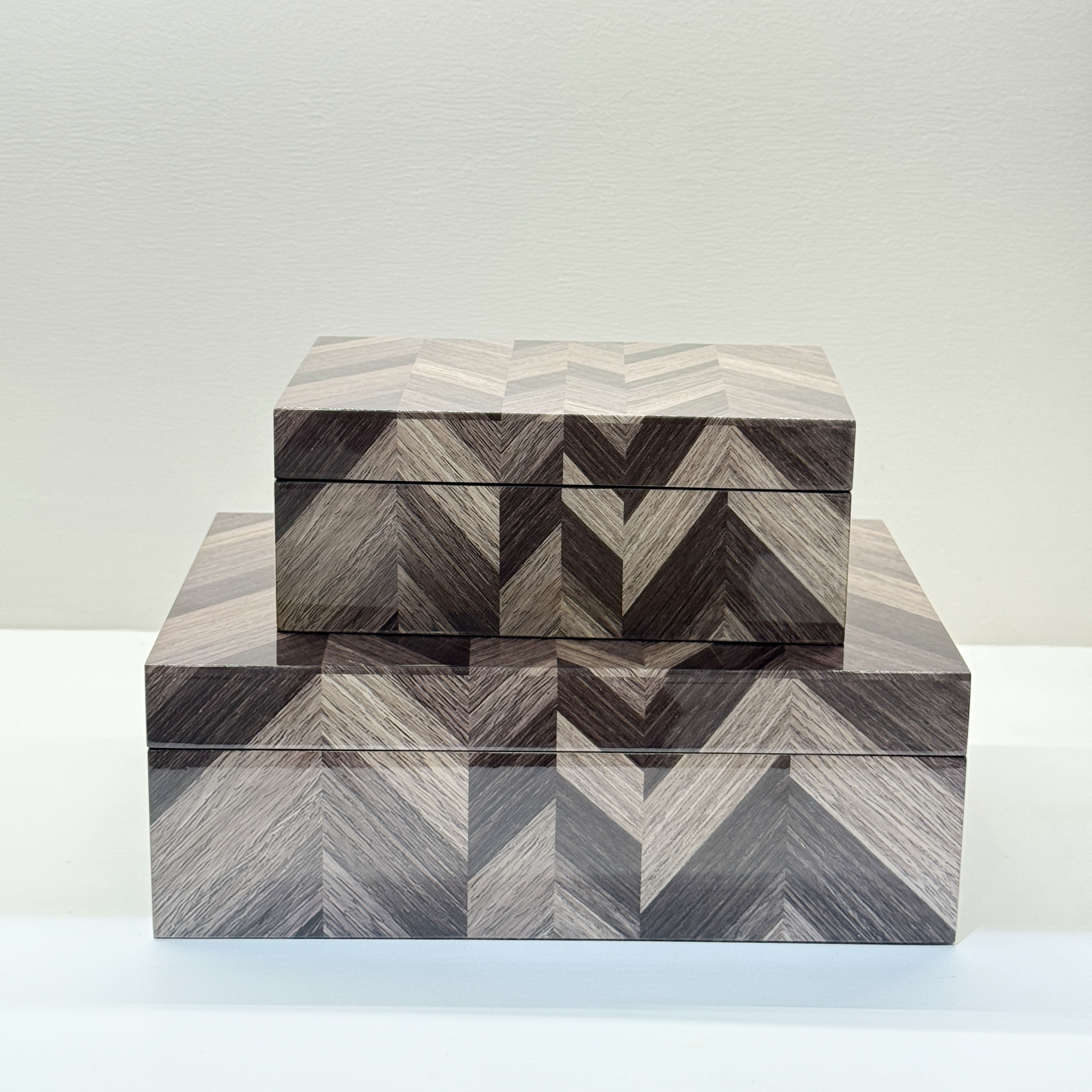Lighting Room Decor Items - Modern Minimalist Wood Grain Jewelry Box