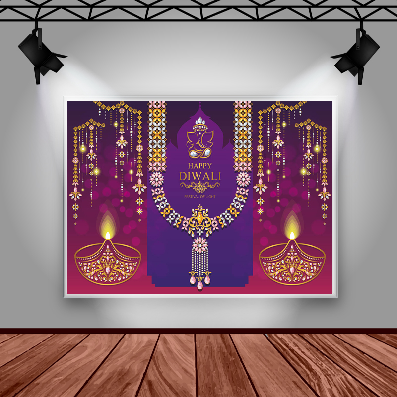 Happy Diwali Photography Backd - Lighting Decor For Diwali のレビューと価格