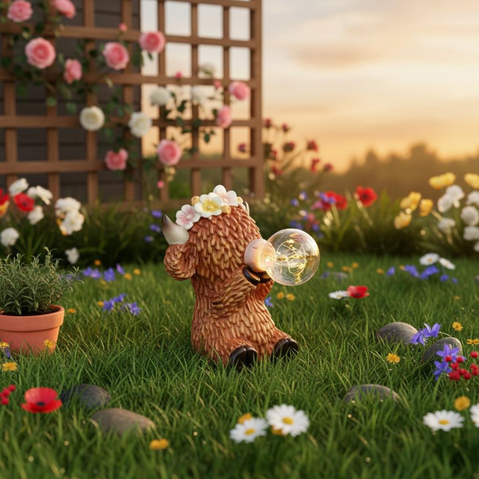 Solar Cow Statue Automatic Lig - Outdoor Lighting Decor Ideas のレビューと価格
