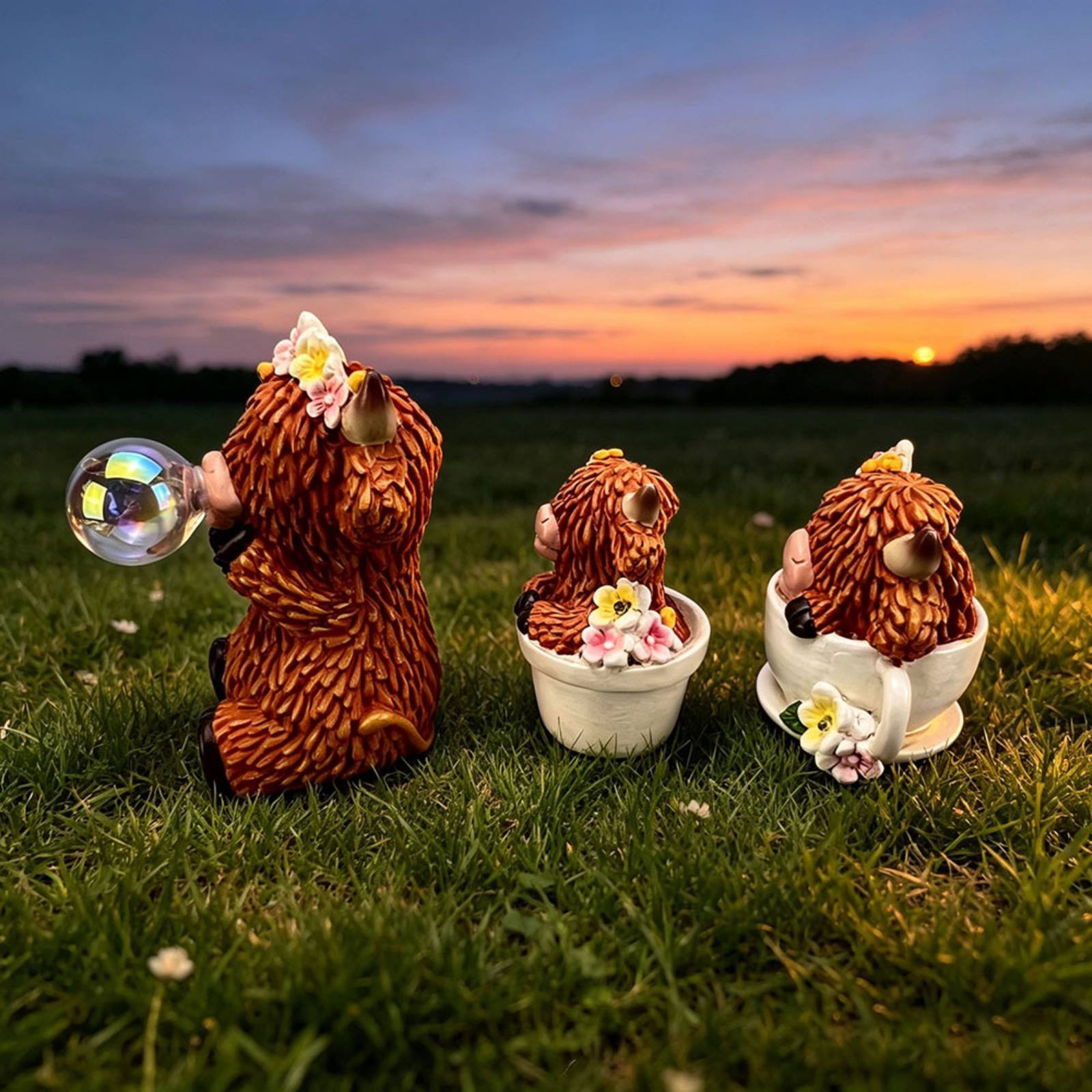 Solar Cow Statue Automatic Lig - Outdoor Lighting Decor Ideas のレビューと価格