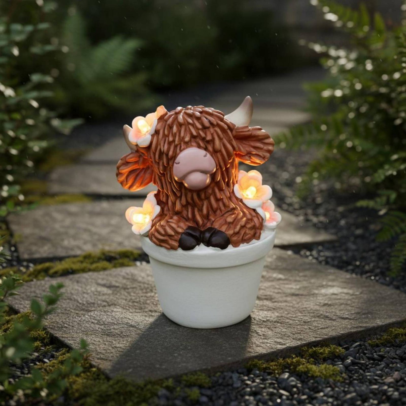 Solar Cow Statue Automatic Lig - Outdoor Lighting Decor Ideas のレビューと価格