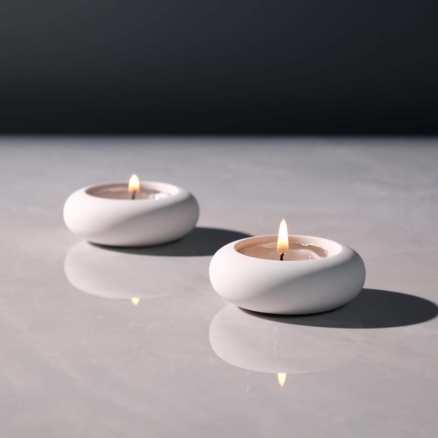 Handmade Pebble Tealight Candl - Candle Holder Set のレビューと価格