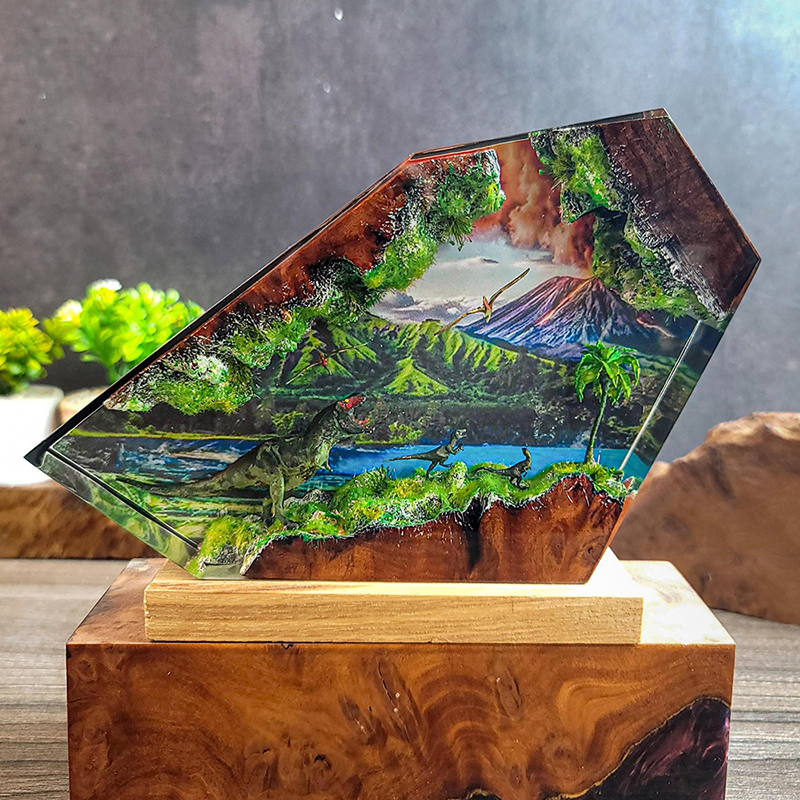 Table Resin Lamp Dinosaur Figu - Decor Lighting Table Lamps のレビューと価格