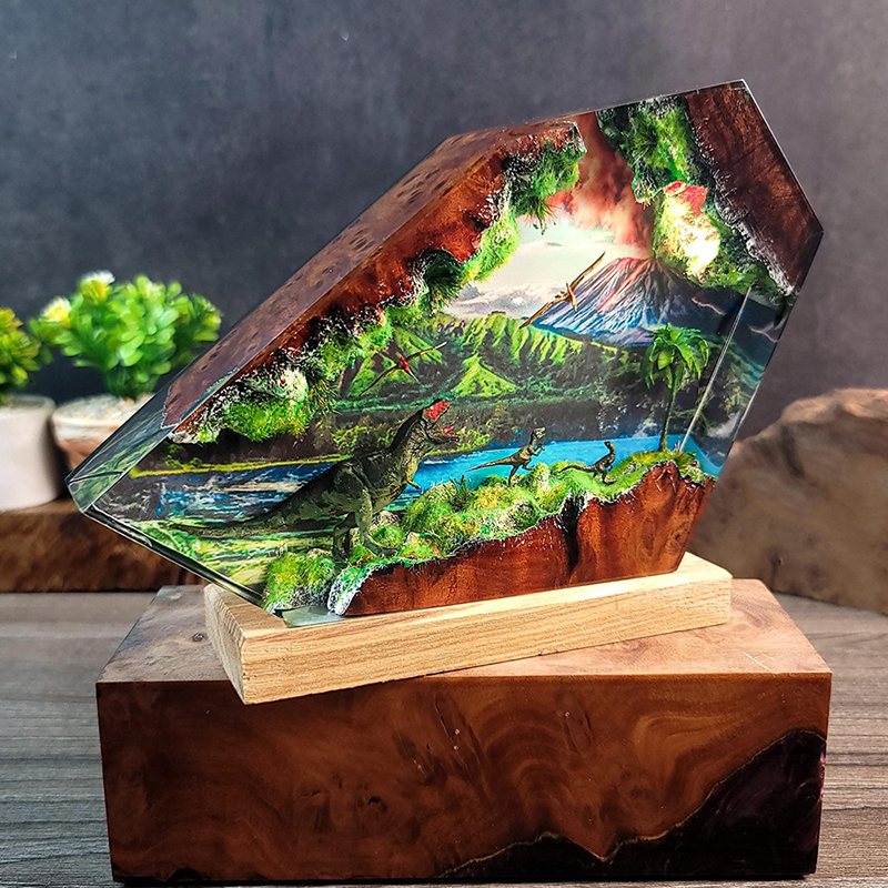 Table Resin Lamp Dinosaur Figu - Decor Lighting Table Lamps のレビューと価格