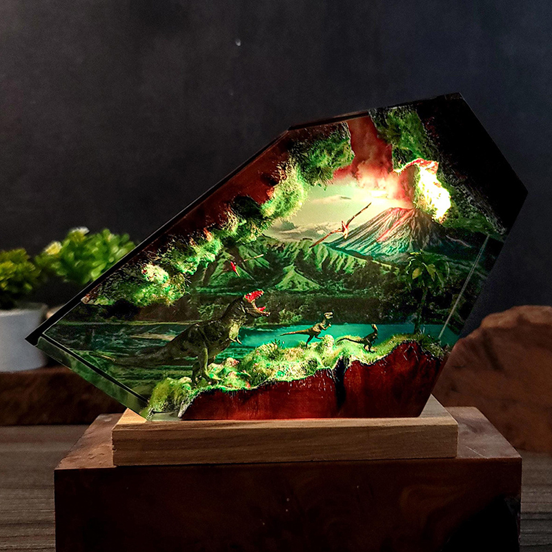 Table Resin Lamp Dinosaur Figu - Decor Lighting Table Lamps のレビューと価格
