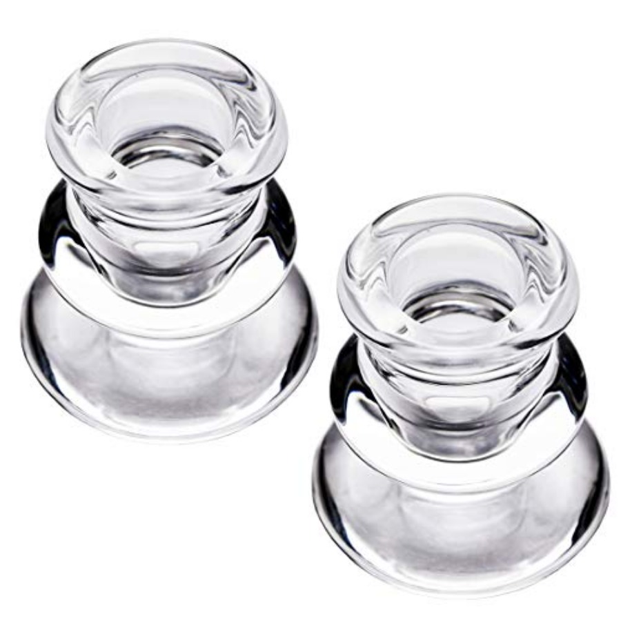 Clear Glass Candlestick Holder - Candle Holder Set のレビューと価格