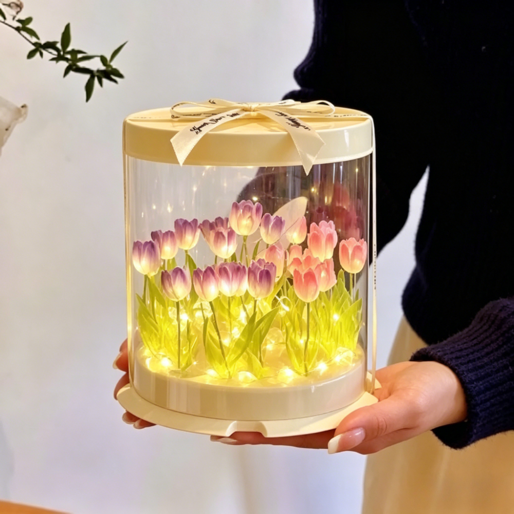 Tulip Lamp DIY Handmade Materi - Decor Lighting Table Lamps のレビューと価格