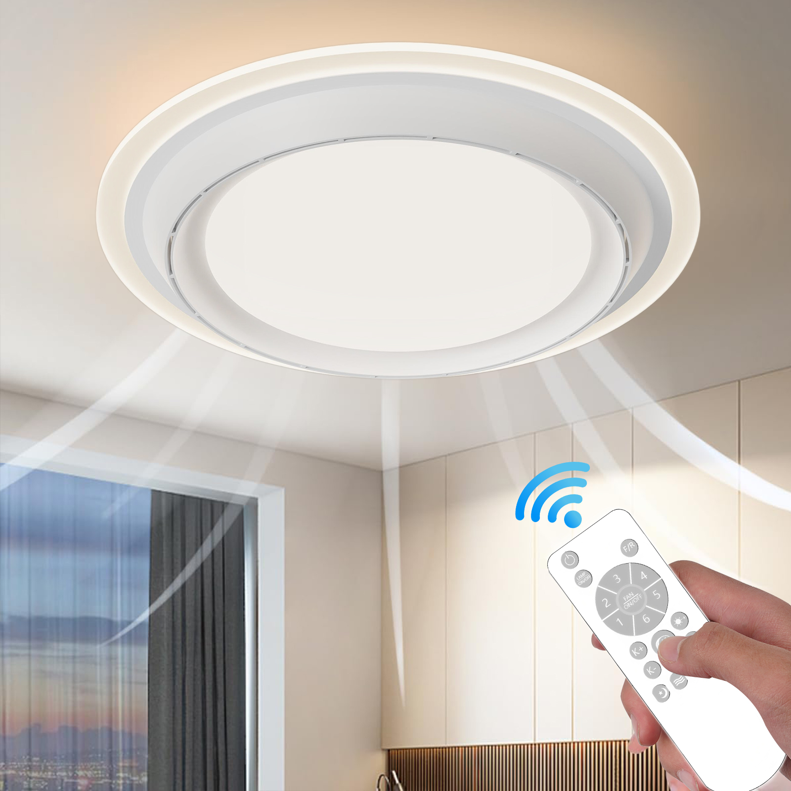 LED Ceiling Fan Lamp Home Ligh - Decor Lighting Fixtures のレビューと価格