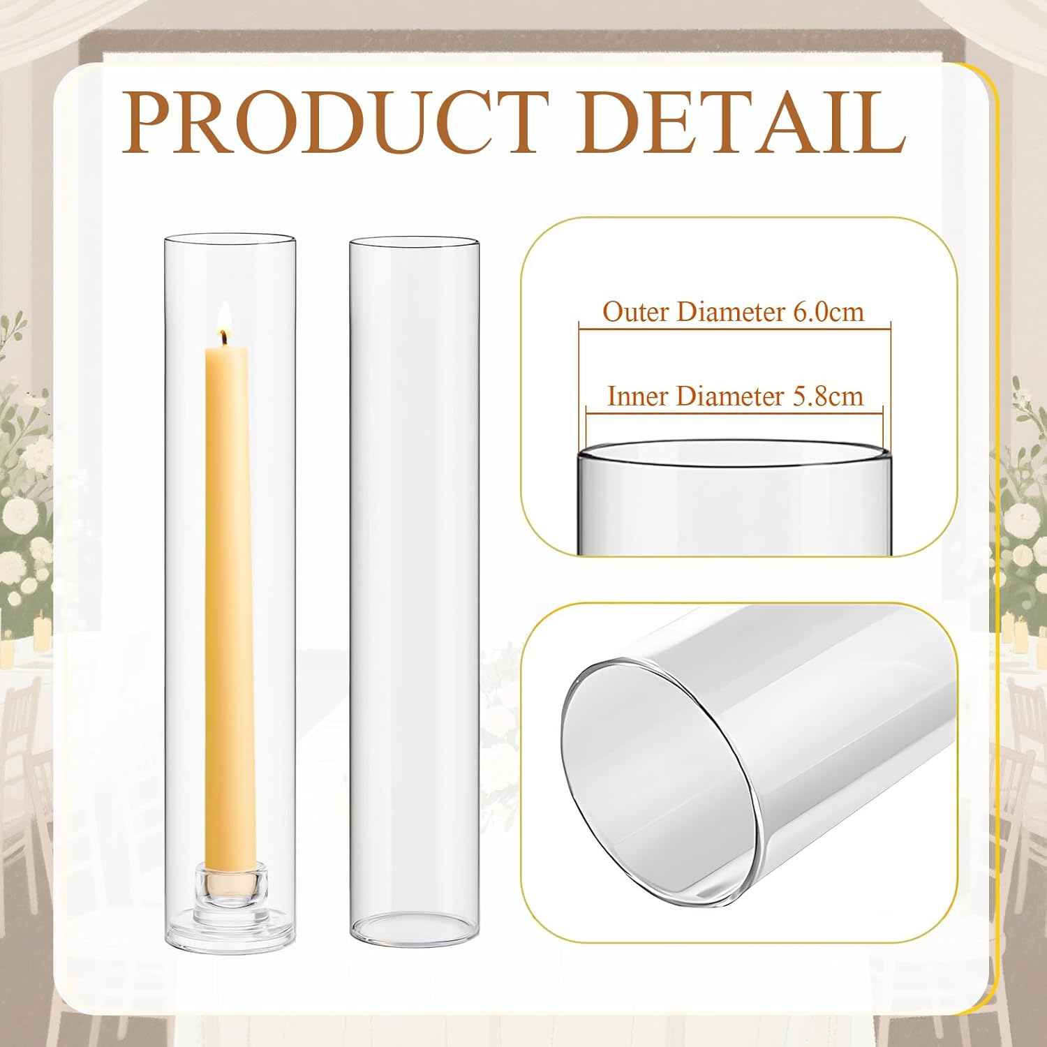 12 Set Glass Candle Holders fo - Candle Holder Set のレビューと価格