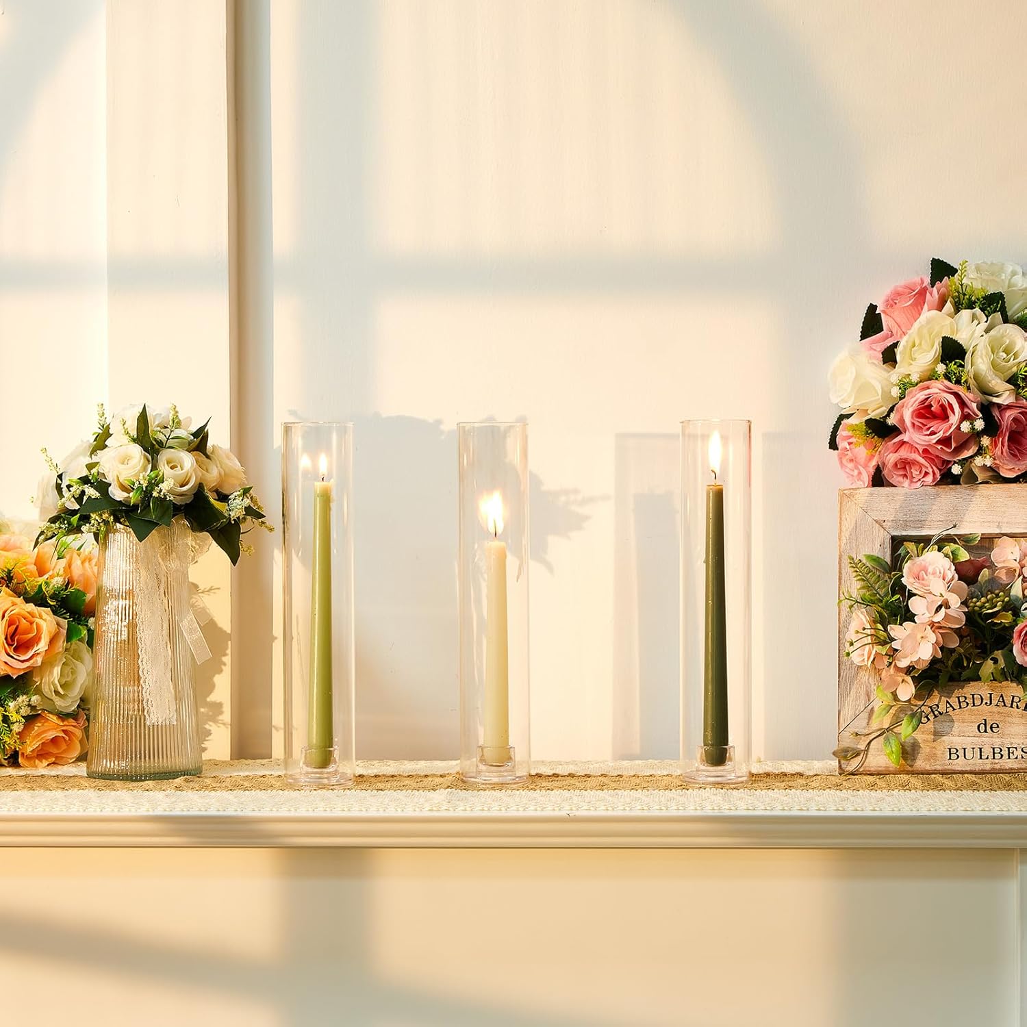12 Set Glass Candle Holders fo - Candle Holder Set のレビューと価格