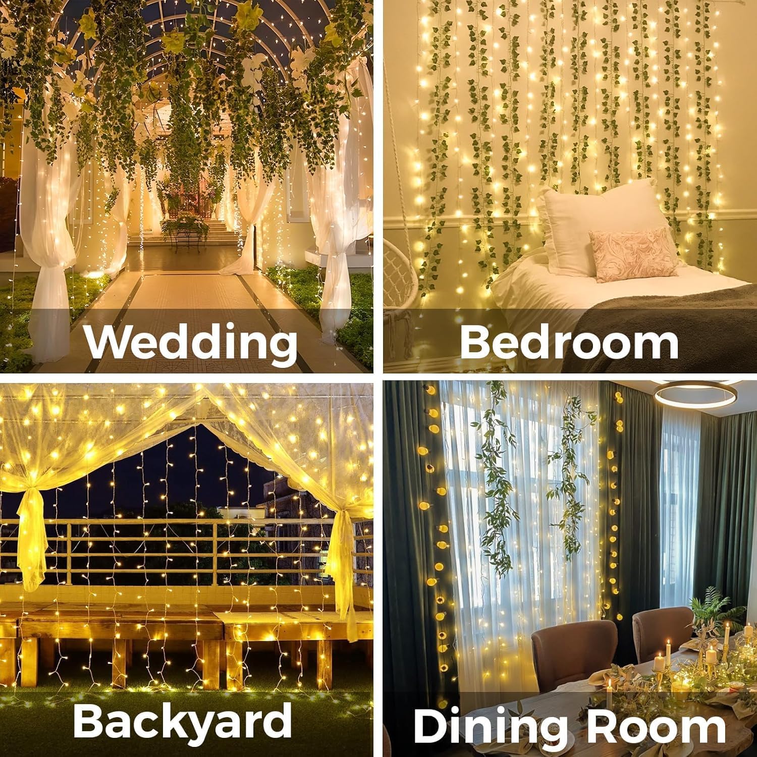 Curtain Lights For Bedroom 200 - Wedding Lighting And Decor のレビューと価格