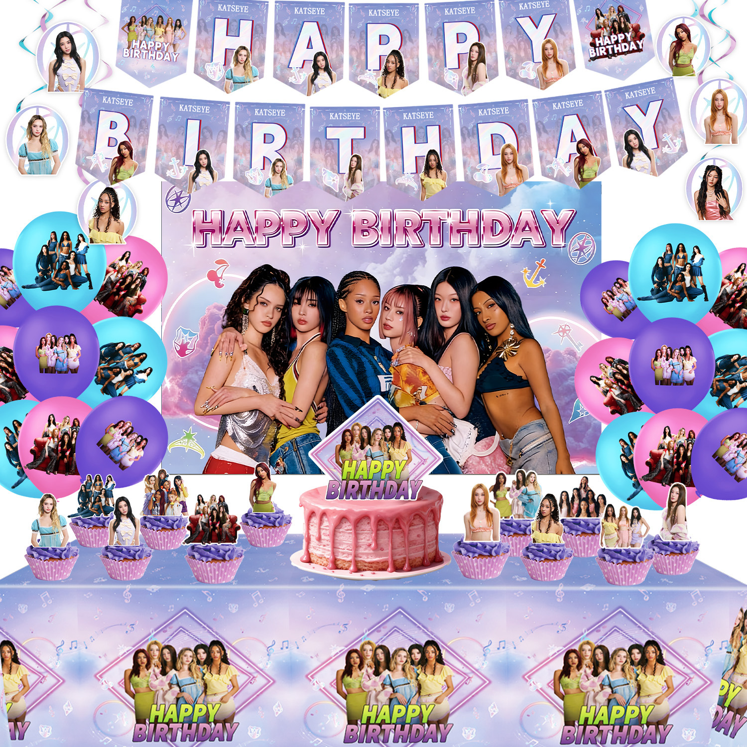 K&Katseye Idol Birthday Party  - Lighting Room Decor Items のレビューと価格