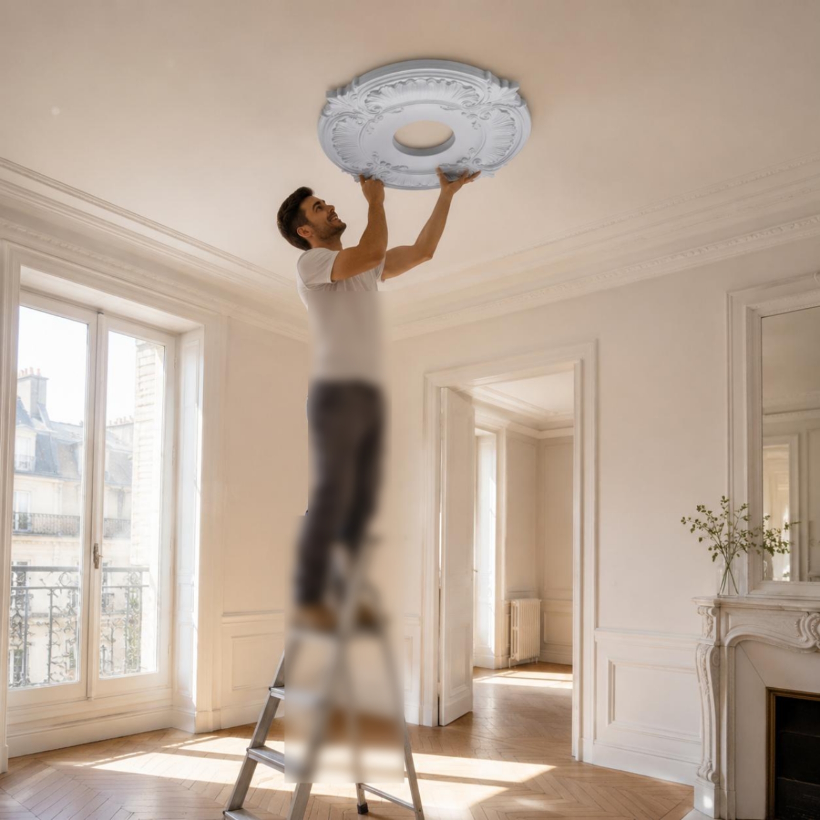 Round PU Ceiling Medallion Scr - Lighting Decor のレビューと価格
