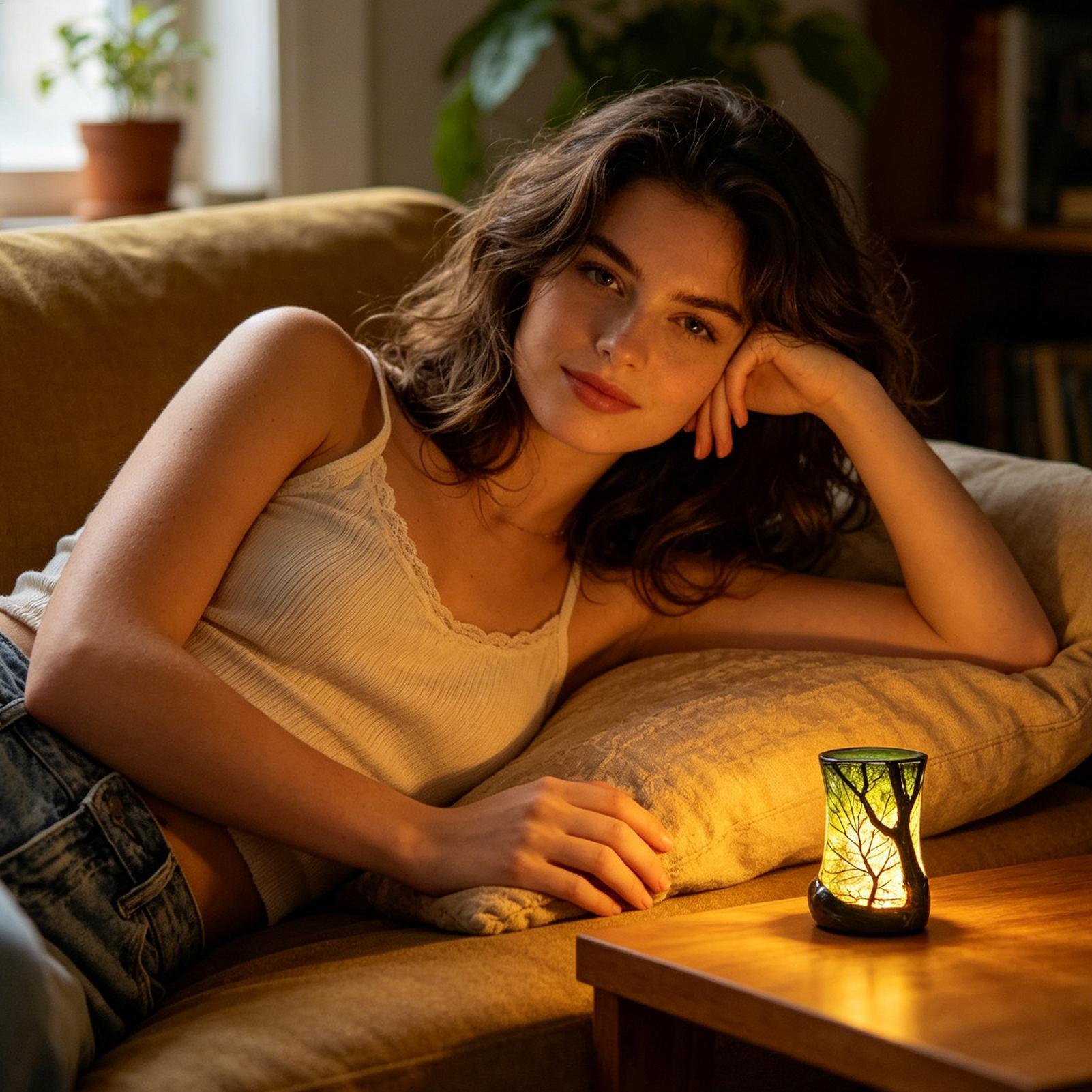 Bedside Table Lamp Forest Nigh - Lighting Decor のレビューと価格