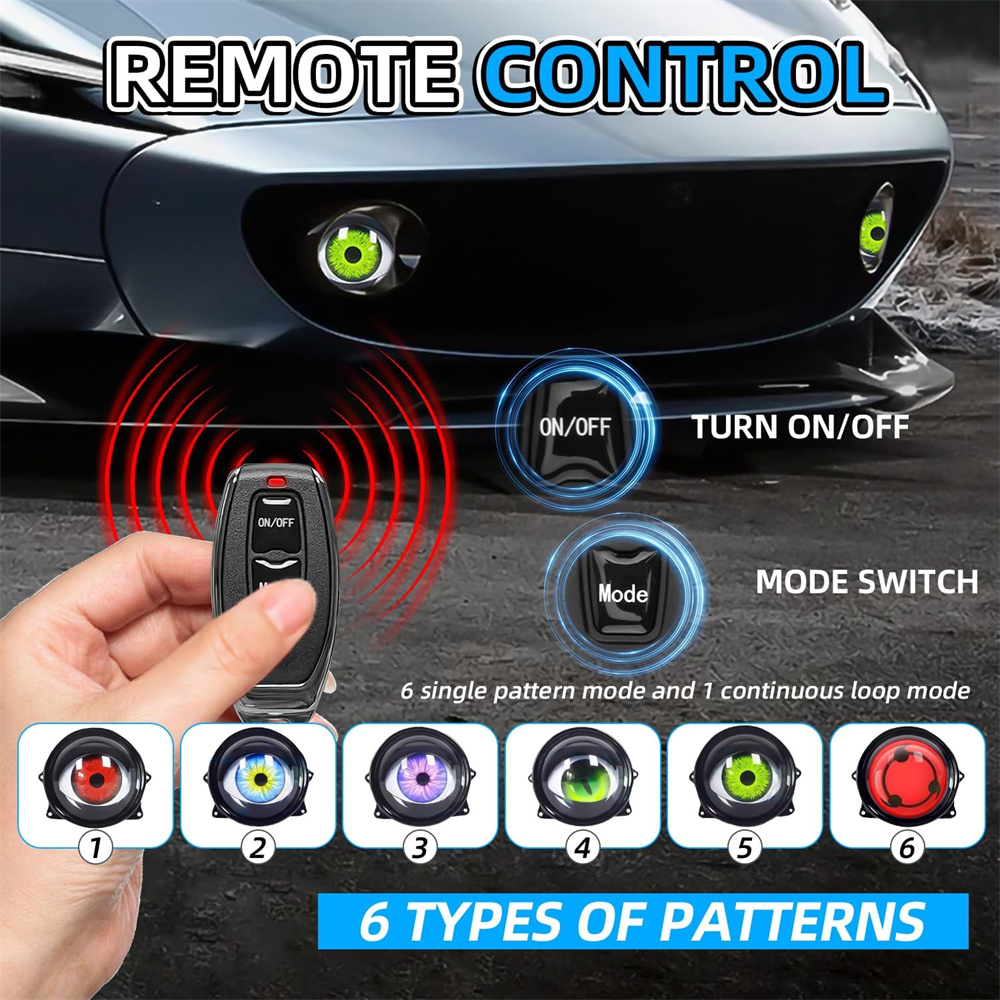  6-Mode Led Dynamic Devil Eye - Lighting Decor のレビューと価格