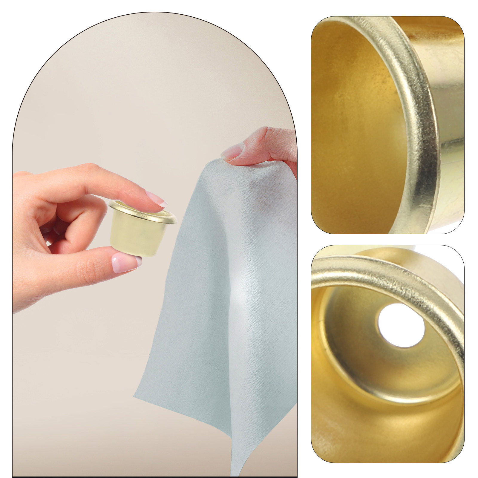10Pcs Metal Cup Set Iron Holde - Candle Holder Set のレビューと価格