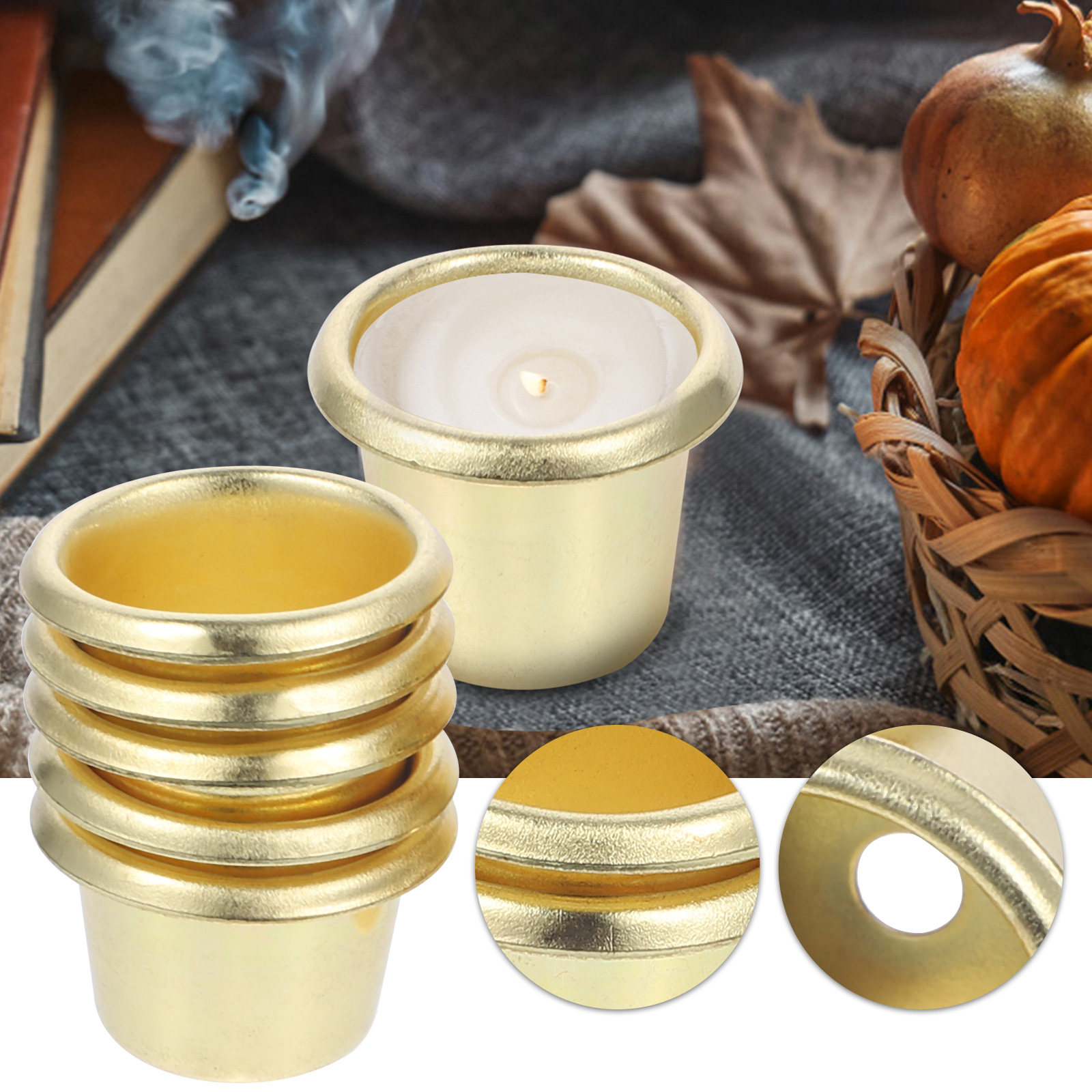 10Pcs Metal Cup Set Iron Holde - Candle Holder Set のレビューと価格