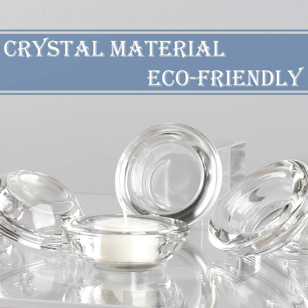 Set of 24 Clear Tealight Candl - Candle Holder Set のレビューと価格