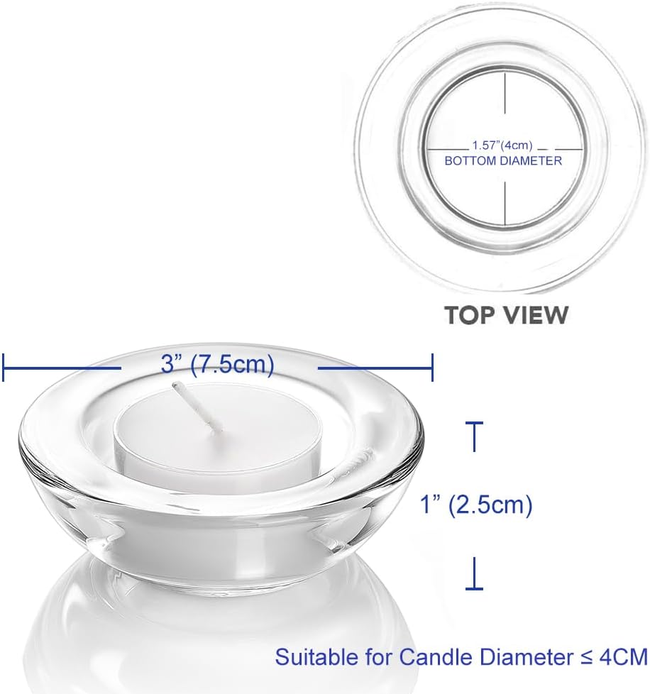 Set of 24 Clear Tealight Candl - Candle Holder Set のレビューと価格
