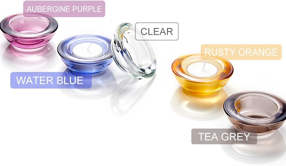 Set of 24 Clear Tealight Candl - Candle Holder Set のレビューと価格