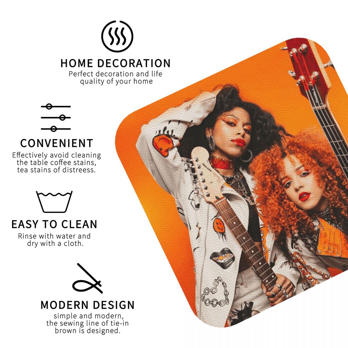 Nova Twins Coasters PVC Leathe - Nova Decor & Lighting Juletrelys のレビューと価格