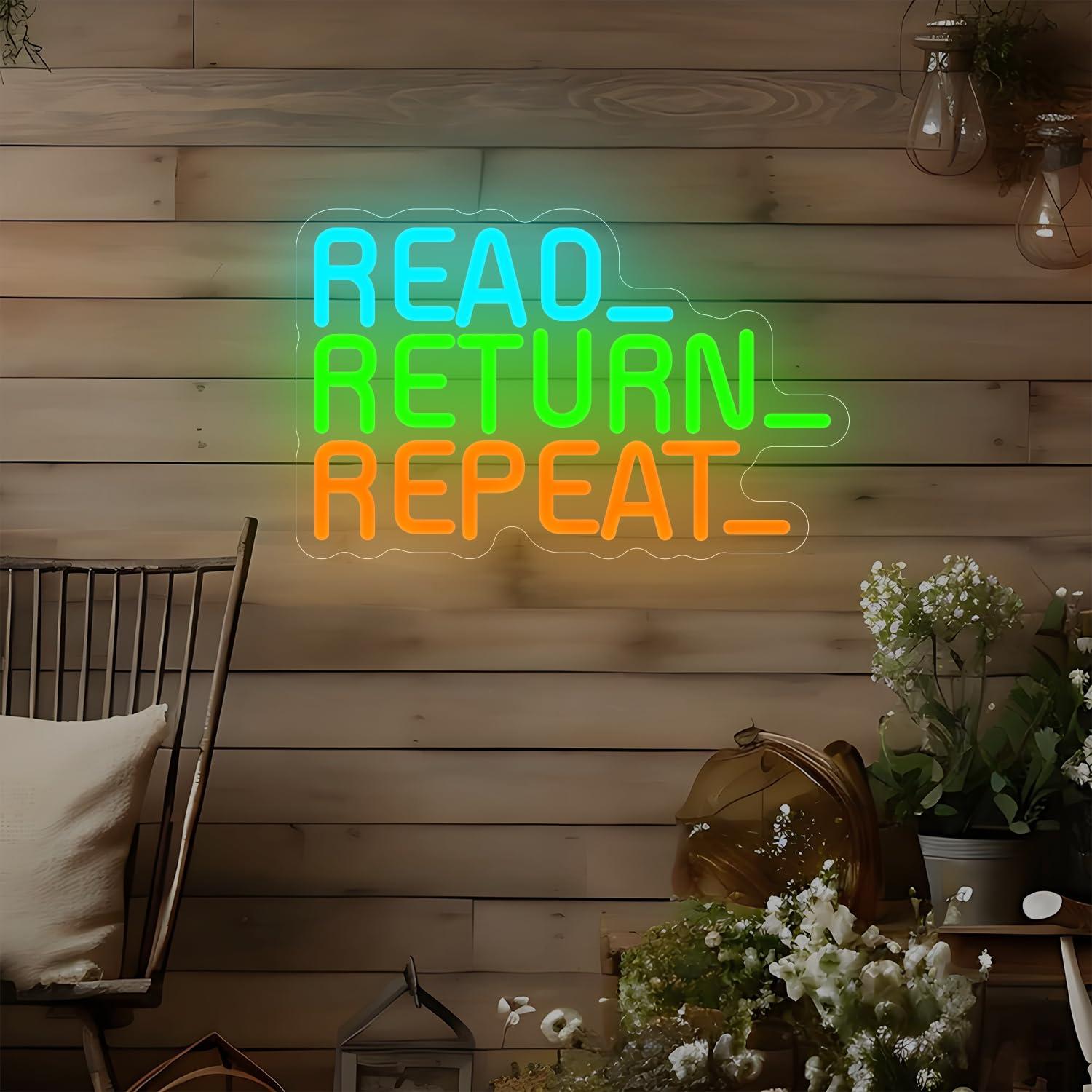 Read Return Repeat Neon Sign U - Decor Lighting Returns のレビューと価格