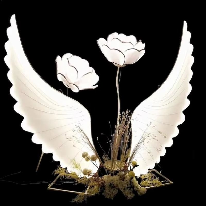 Glowing Angel Wings Light Prop - Wedding Lighting And Decor のレビューと価格