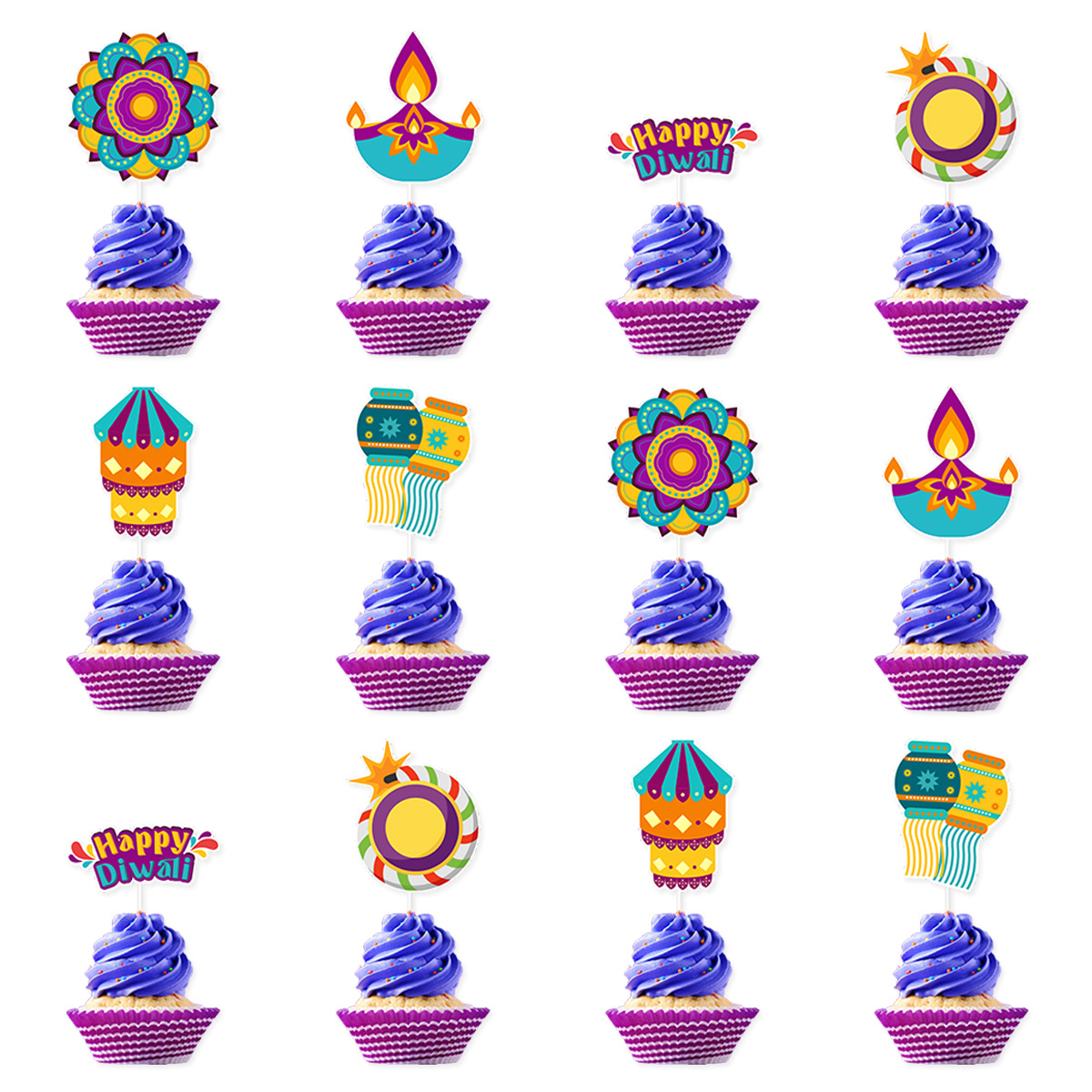 Diwali Theme Cake Decoration,H - Lighting Decor For Diwali のレビューと価格