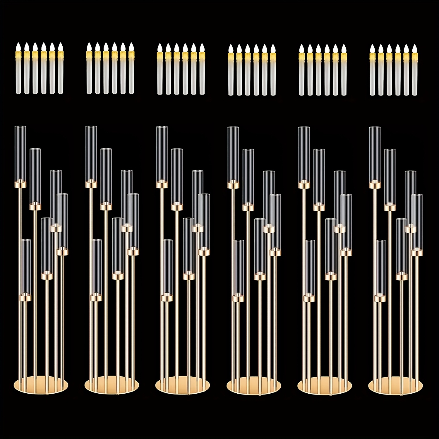 2 Sets Floor Candelabra 6 Arms - Candle Holder Set のレビューと価格