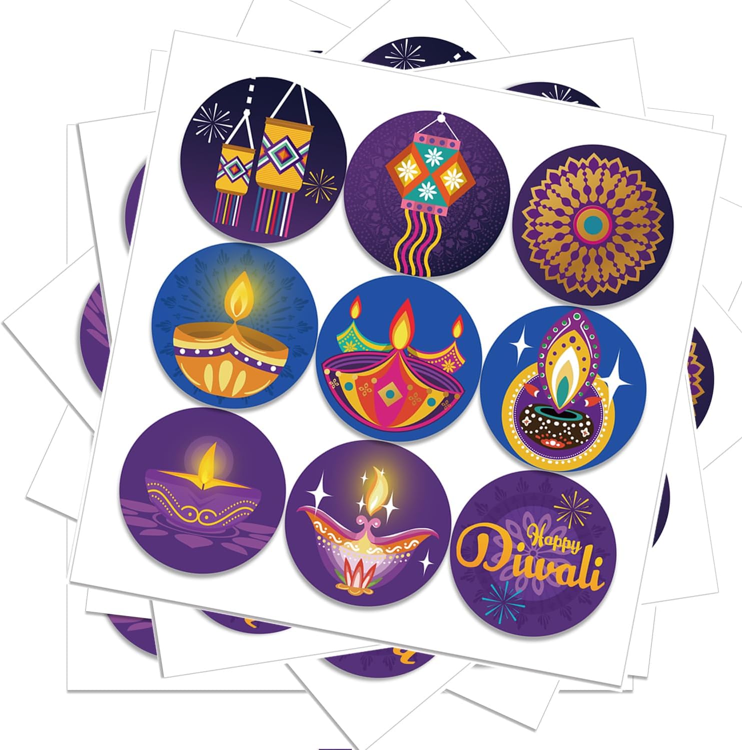 Happy Diwali stickers Indian F - Lighting Decor For Diwali のレビューと価格