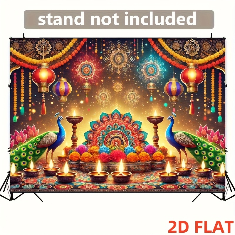 Diwali Peacock Lantern Tapestr - Lighting Decor For Diwali のレビューと価格