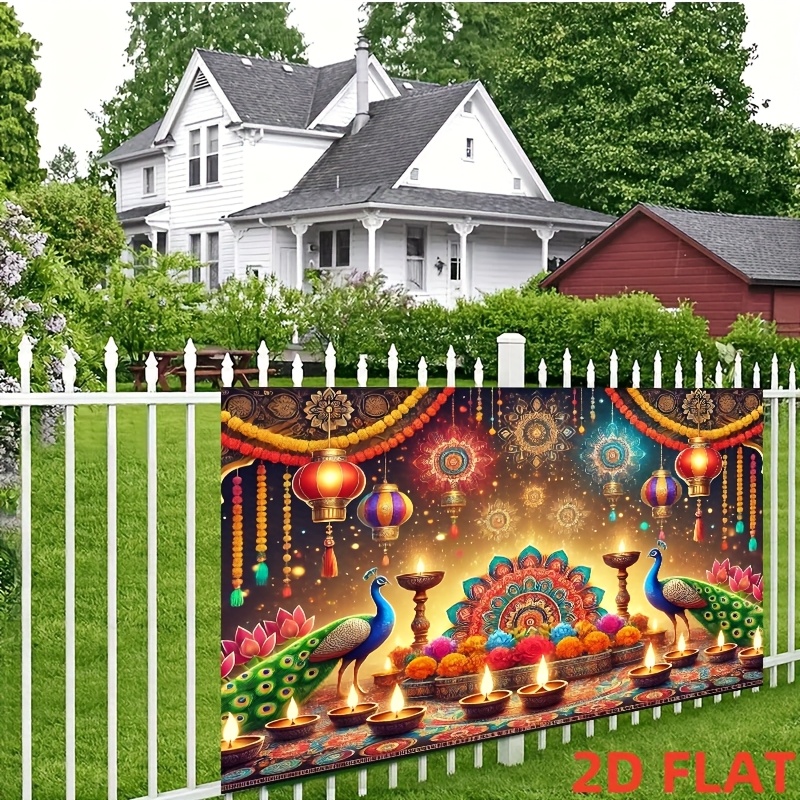 Diwali Peacock Lantern Tapestr - Lighting Decor For Diwali のレビューと価格