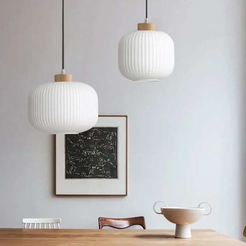 Modern White Glass Pendant Lig - Decor Lighting Fixtures のレビューと価格