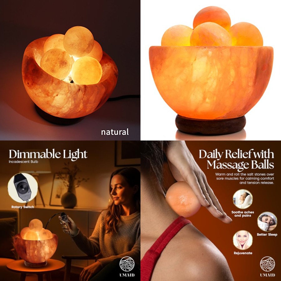 Himalayan Salt Lamp with 6 Him - Himalayan Salt Lamp のレビューと価格