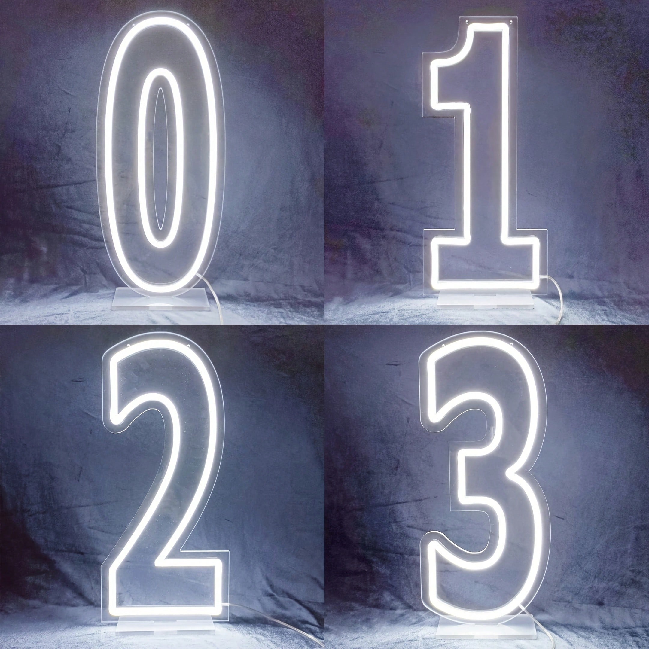 White 0-9 Single Digit LED Num - Wedding Lighting And Decor のレビューと価格