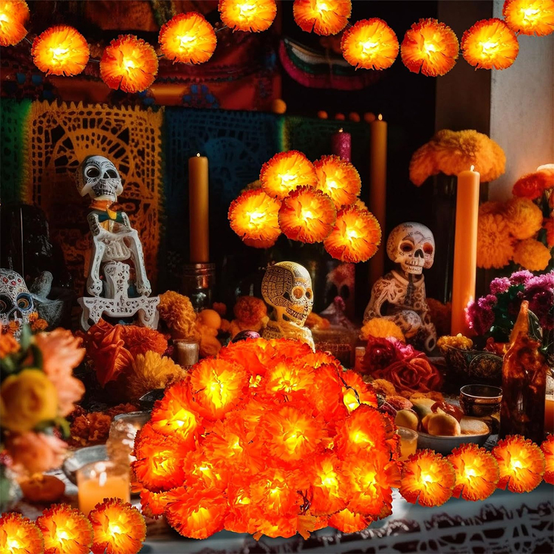 Mexican Marigold Artificial Fl - Lighting Decor For Diwali のレビューと価格