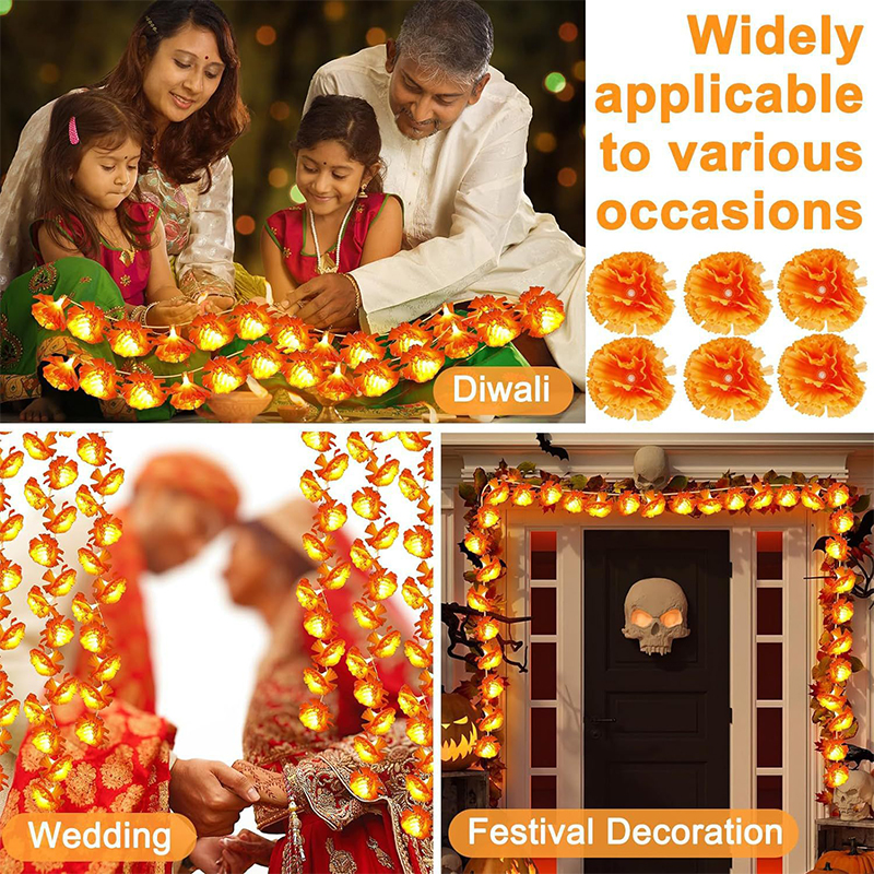 Mexican Marigold Artificial Fl - Lighting Decor For Diwali のレビューと価格