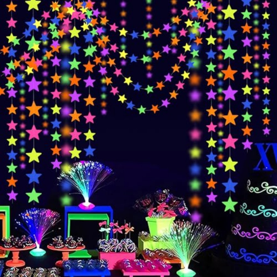 120feet UV Neon Star Hanging P - Lighting Decor のレビューと価格