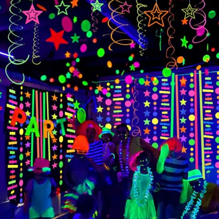 120feet UV Neon Star Hanging P - Lighting Decor のレビューと価格
