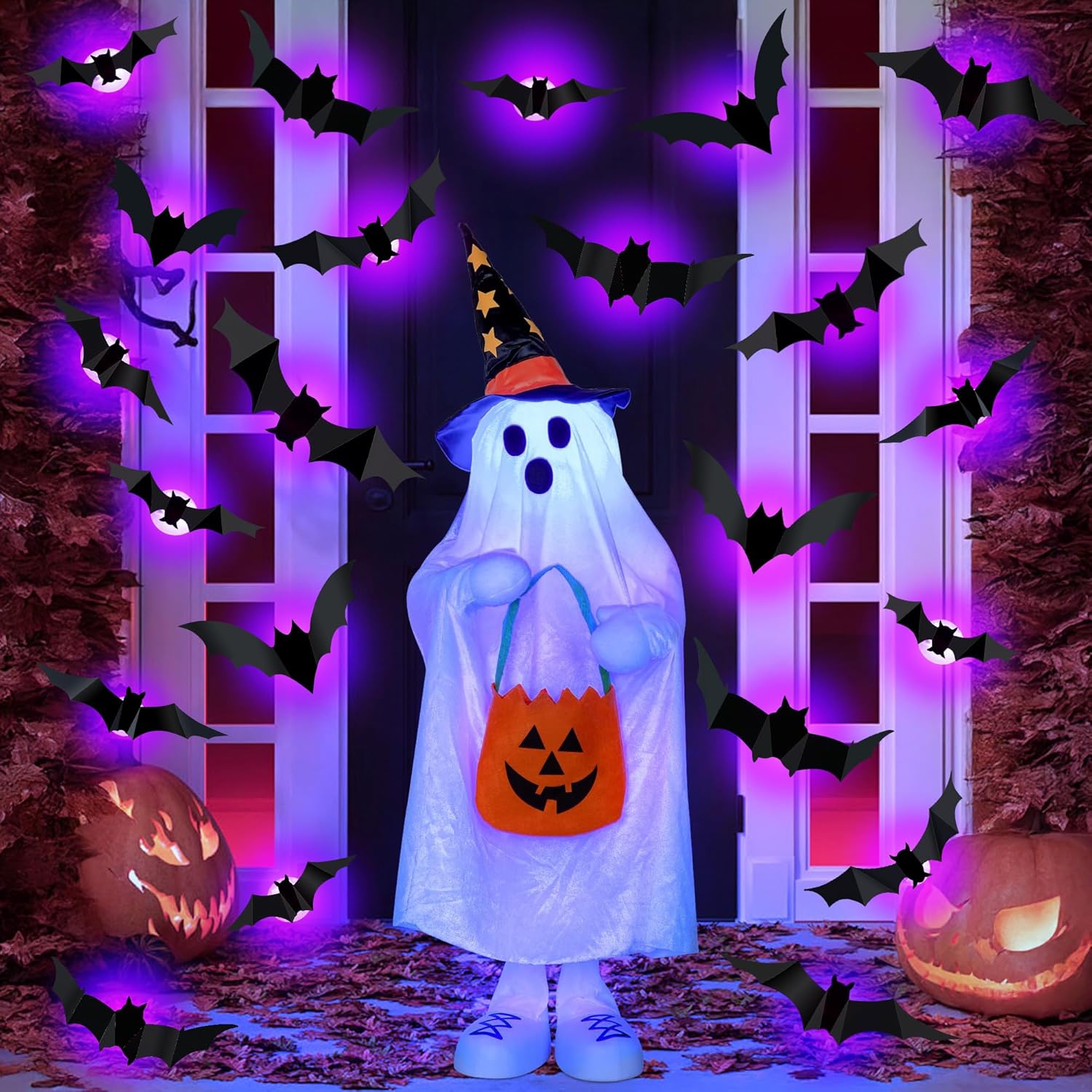 Halloween LED Bats Spider Deco - Outdoor Lighting Wedding Decor のレビューと価格