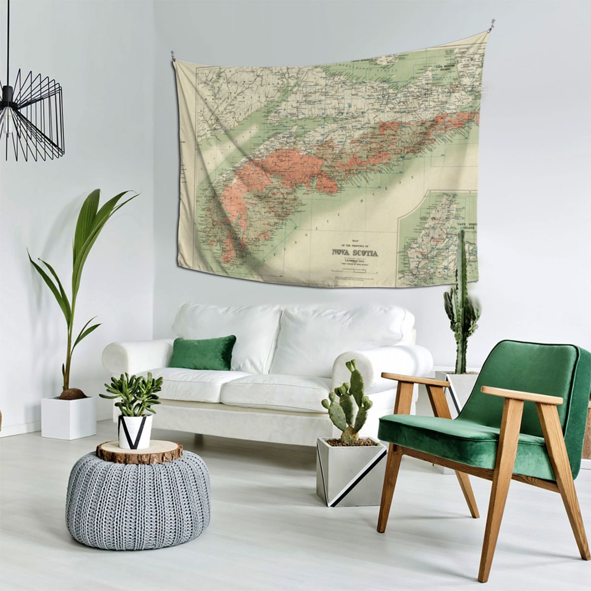 Vintage Geological Map of Nova - Nova Decor & Lighting Juletrelys のレビューと価格