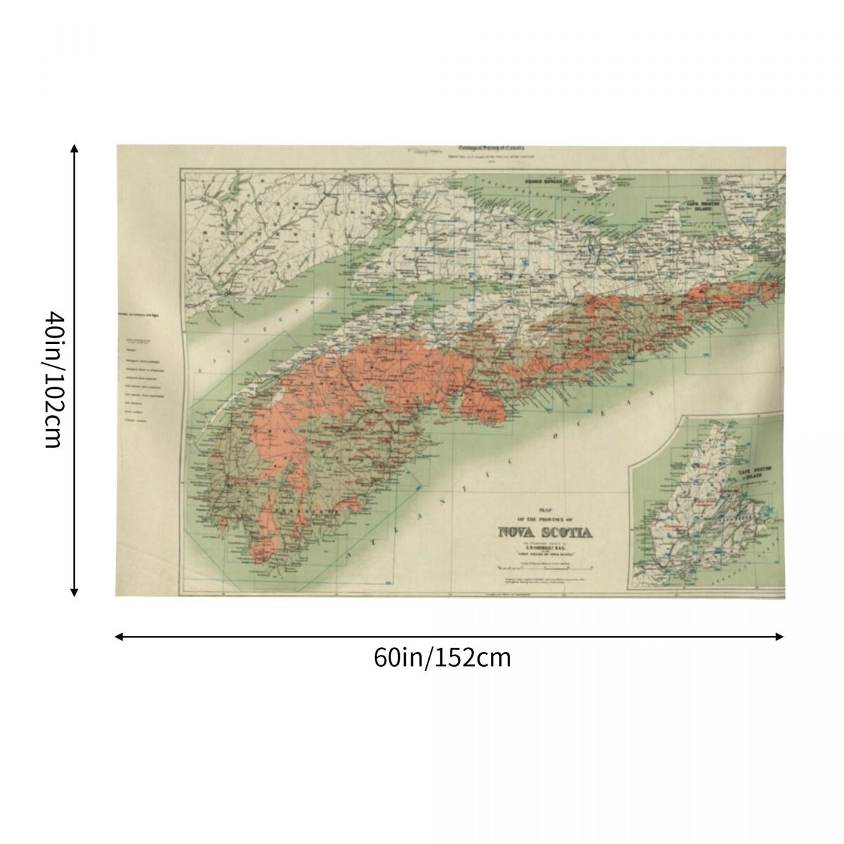 Vintage Geological Map of Nova - Nova Decor & Lighting Juletrelys のレビューと価格