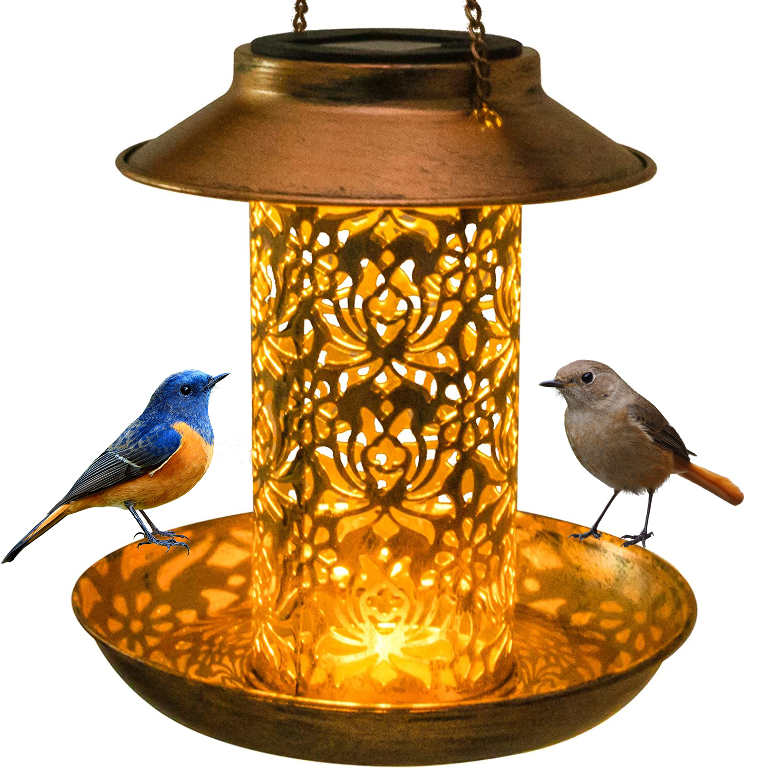 Solar Bird Feeder Metal Outdoo - Outdoor Lighting Decor Ideas のレビューと価格