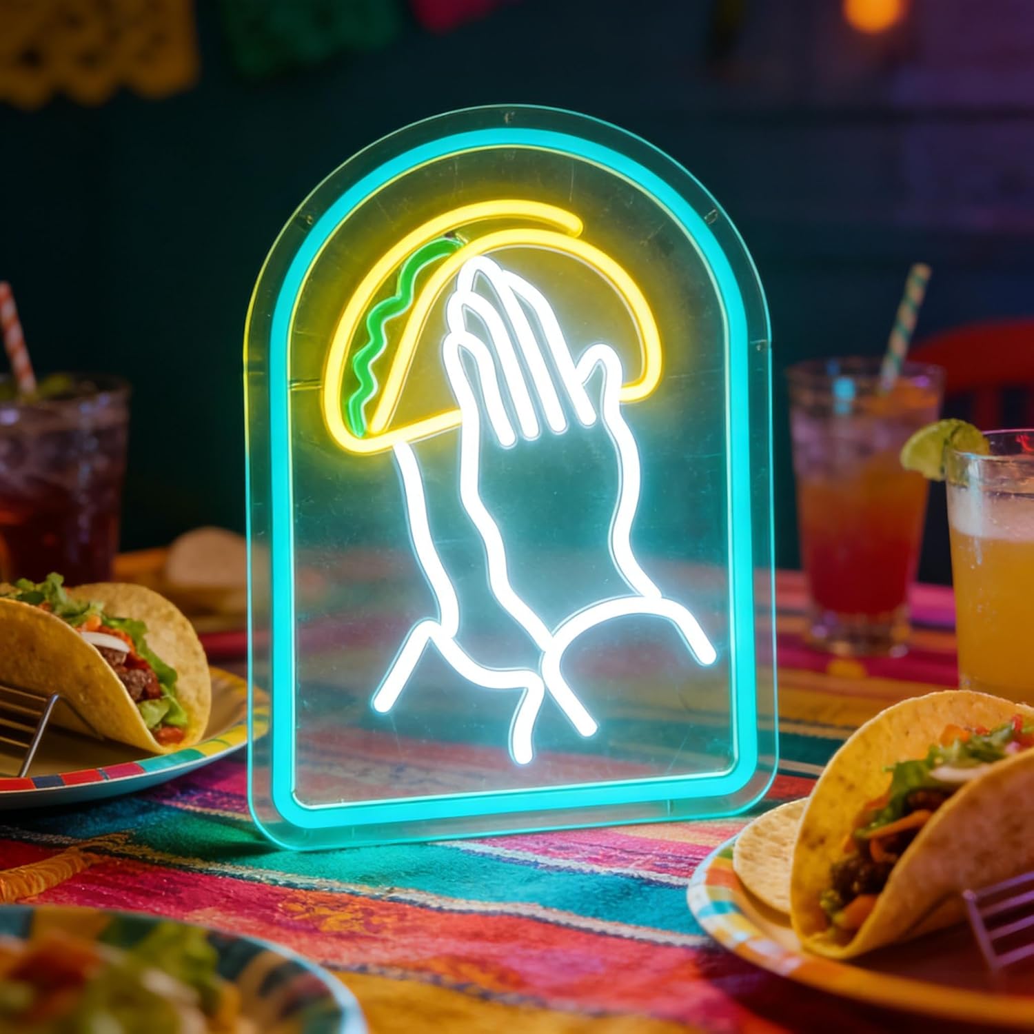 Taco LED Neon Sign LED Wall Li - Outdoor Lighting Decor Ideas のレビューと価格