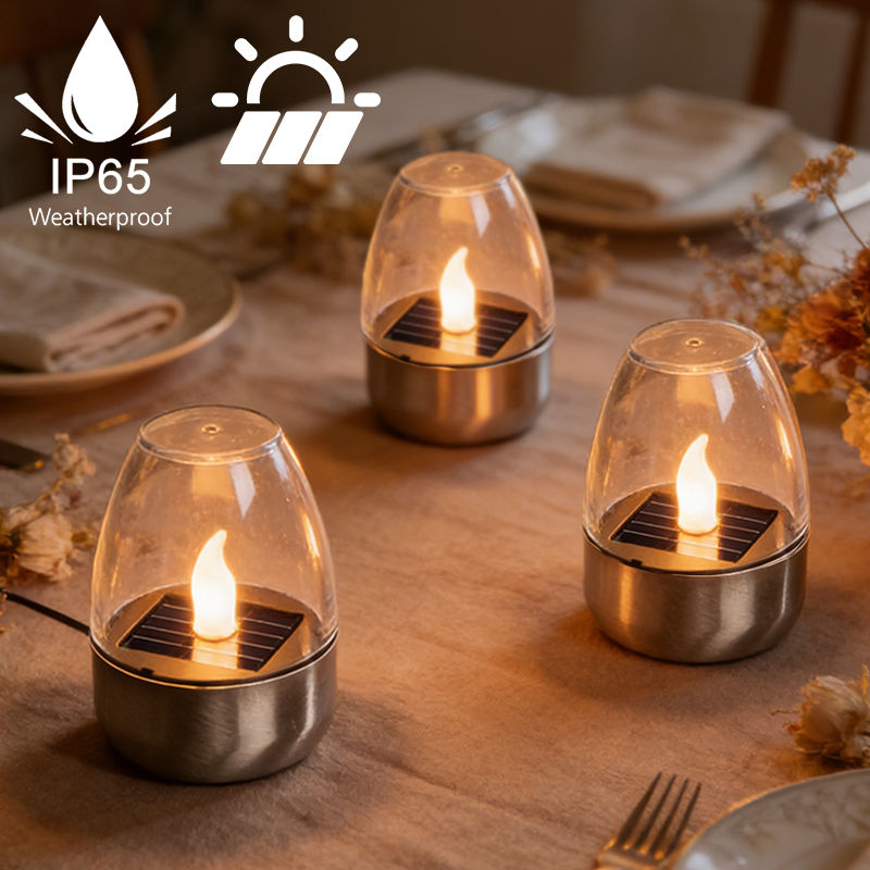 LED Solar Candles Light Flamel - Outdoor Lighting Wedding Decor のレビューと価格
