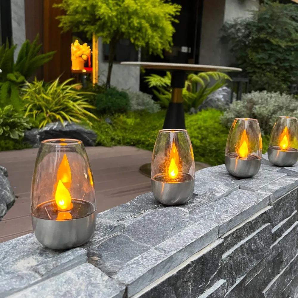 LED Solar Candles Light Flamel - Outdoor Lighting Wedding Decor のレビューと価格