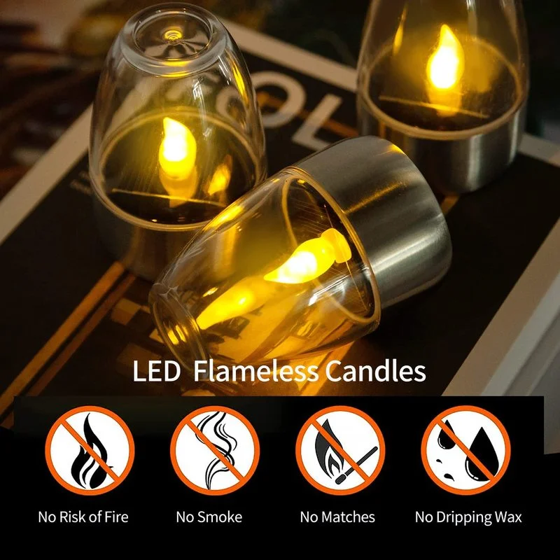 LED Solar Candles Light Flamel - Outdoor Lighting Wedding Decor のレビューと価格